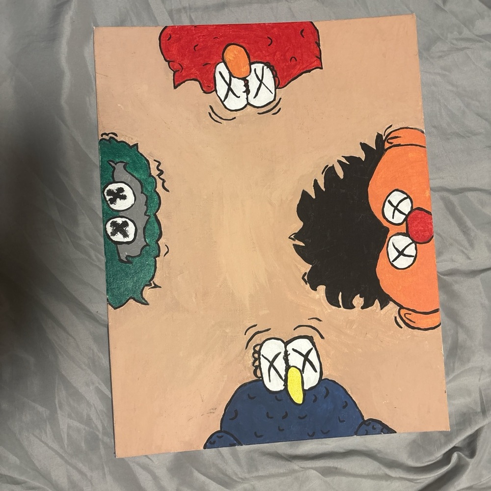 Colorful Cartoon Character Art Print